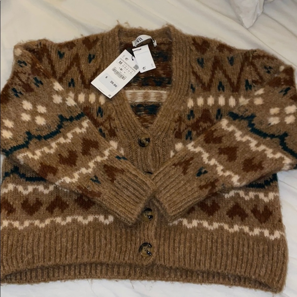 ZARA FAIR ISLE SWEATER - SIZE M NWT